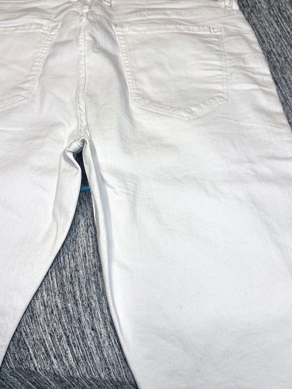 SOPRANI Distressed Straight Leg Jeans in White Waist 38 - Picture 6 of 6